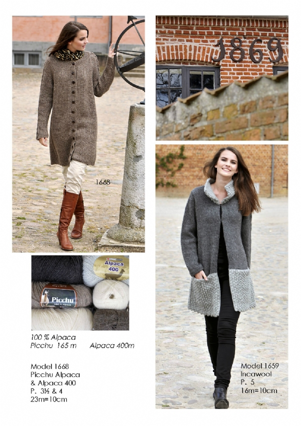Jakke Strikkeopskrift 1659 Strikket Incawool Eller Alpaca - Strikkeopskrifter