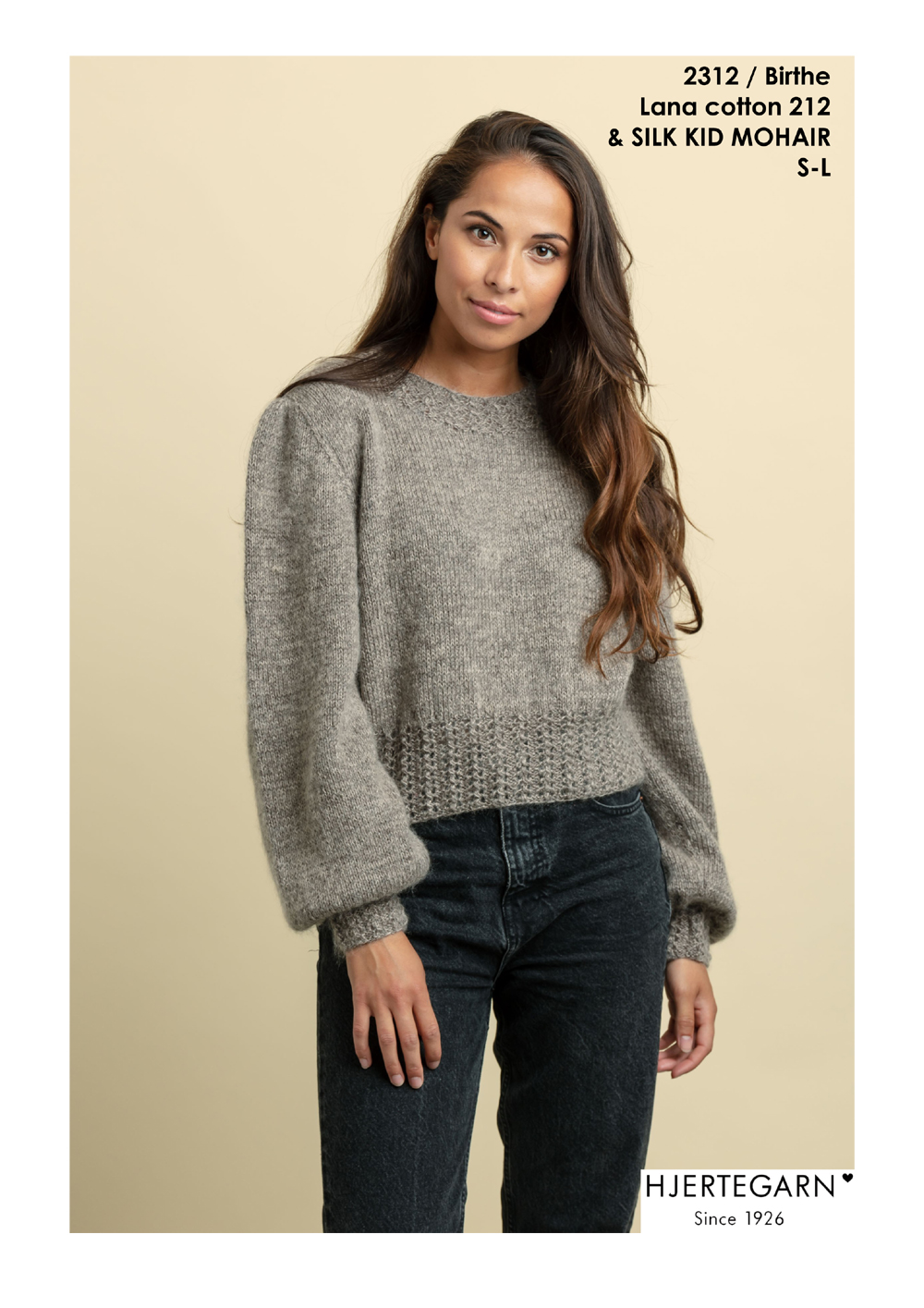 2312 Birthe Strikkeopskrift Lana Cotton Strikkekit 2312 Birthe Kun Strikkeopskrift - Strikkeopskrifter