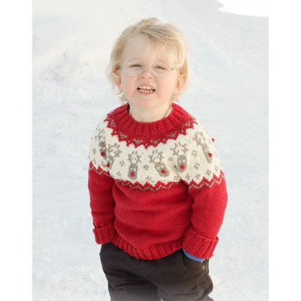 Little Red Nose Drops Design Bluse Strikkeopskrift Str Mdr - Strikkeopskrifter  - 5713419943022