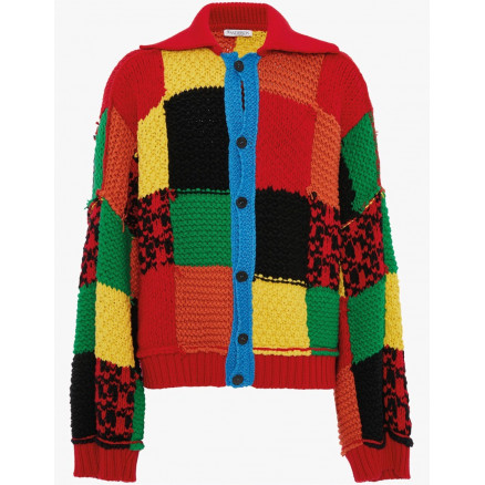 Patchwork Cardigan Anderson Cardigan Strikkeopskrift Onesize - Rito Krea Strikkeopskrifter  - 5713419926902