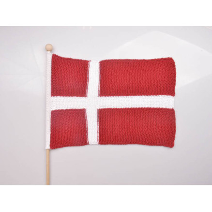 Dannebrogsflag Rito Krea Flag Strikkeopskrift 20x30cm - Rito Krea Strikkeopskrifter  - 5713419959504