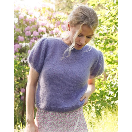 Violet Meadow Drops Design Bluse Strikkeopskrift Str Xxxl - Strikkeopskrifter  - 5713419914848