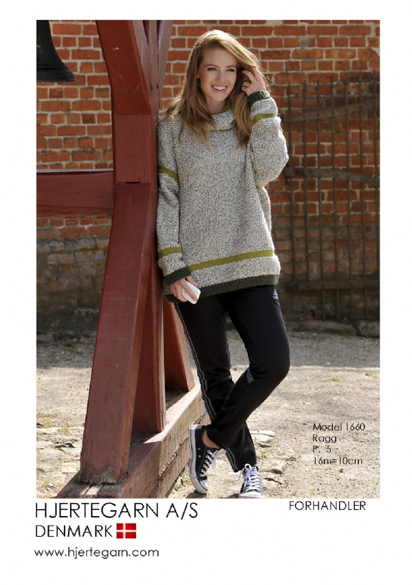 Strikkeopskrift Hoody Tweed 1660 - Strikkeopskrifter