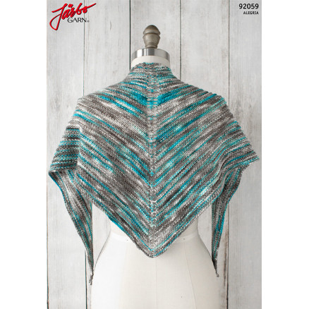Alegria Shadow Shawl Sjal Strikkeopskrift 135x45cm - Strikkeopskrifter  - 5713419968070