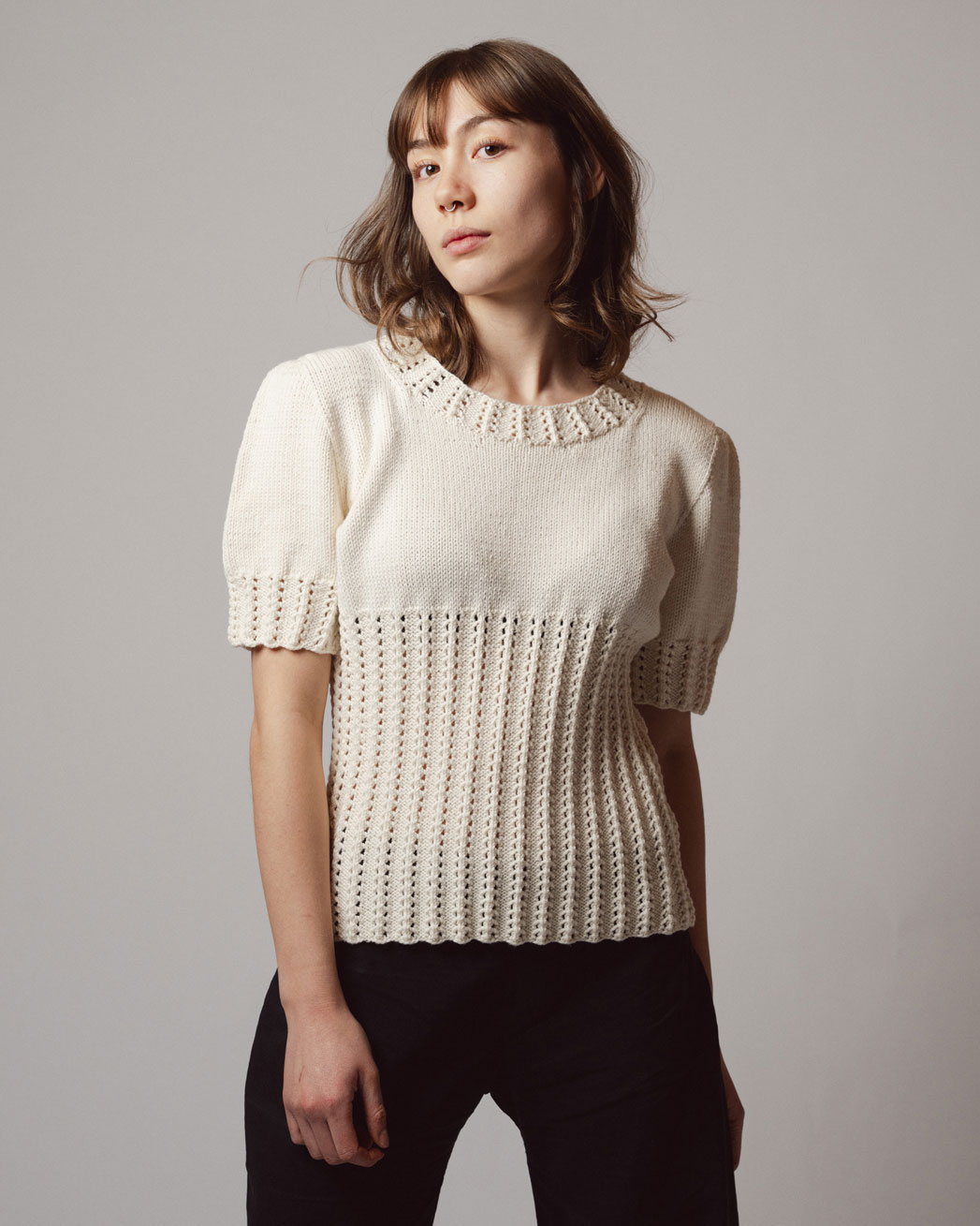 Strikkeopskrift Strikkekit Model 2672 Merino Cotton Garn Kun Strikkeopskrift Model 2672 Merino Cotton Garn - Strikkeopskrifter