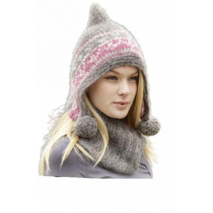 Sweet Winter Hat Drops Design Hue Hals Strikkeopskrift Str - Strikkeopskrifter  - 5713419985138