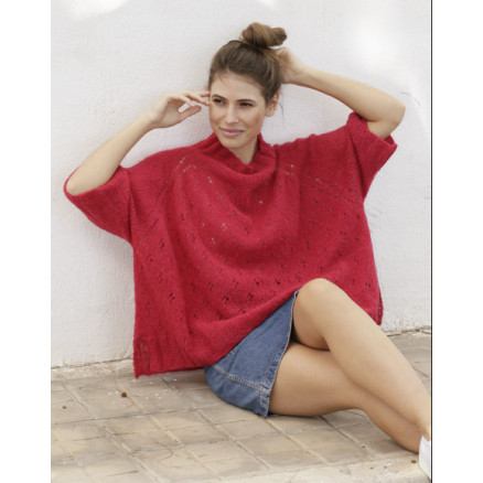 Strawberry Swing Drops Design Bluse Strikkeopskrift Str Xxxl - Strikkeopskrifter  - 5713419949604