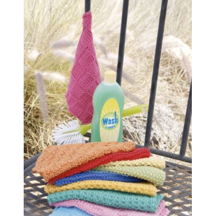 Summer Jolly Drops Design Klude Strikkeopskrift 21x21 - Strikkeopskrifter  - 5713419993416