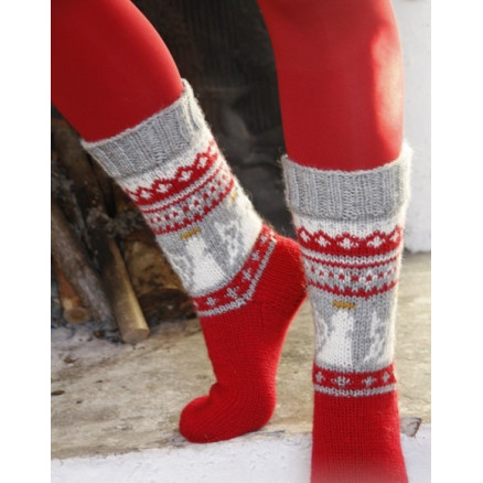 Angel Feet Drops Design Sokker Strikkeopskrift Str - Strikkeopskrifter  - 5713419986142