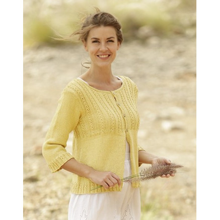 Golden Blossom Drops Design Cardigan Strikkeopskrift Str Xxxl - Strikkeopskrifter  - 5713419991184