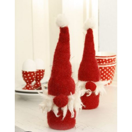 Egg Sitters Drops Design Filtet Nisse Julepynt Strikkeopskrift - Strikkeopskrifter  - 5713419984490