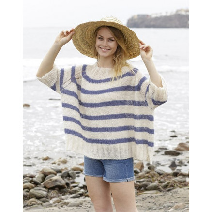 Riviera Stripes Drops Design Bluse Strikkeopskrift Str Xxxl - Strikkeopskrifter  - 5713419963204
