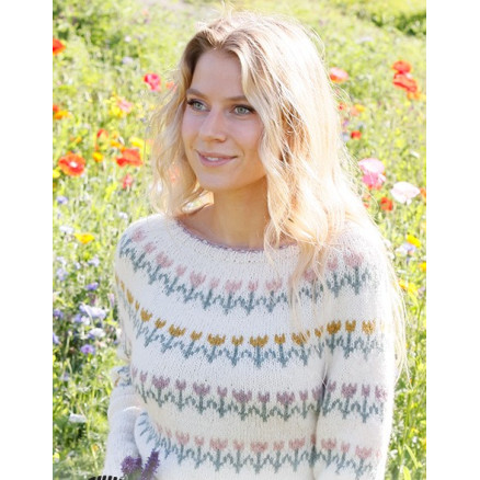 Spring Parade Drops Design Bluse Strikkeopskrift Str Xxxl - Strikkeopskrifter  - 5713419915319