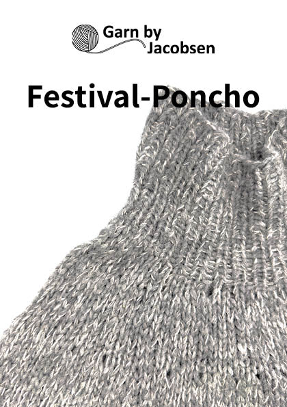Festival Poncho Strikkeopskrift - Garnbyjacobsen Strikkeopskrifter