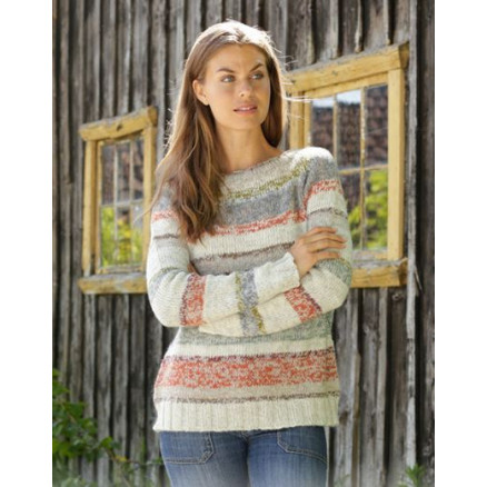 Fading Sunset Drops Design Bluse Strikkeopskrift Str Xxxl - Strikkeopskrifter  - 5713419960524