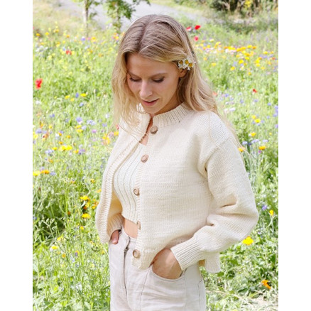 Prairie Rose Cardigan Drops Design Cardigan Strikkeopskrift Str Xxxl - Strikkeopskrifter  - 5713419915357